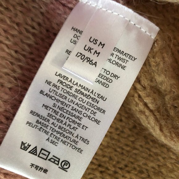 Anthropologie Alpaca Blend Loose Weave V Neck Pullover Sweater Medium - Picture 6 of 7